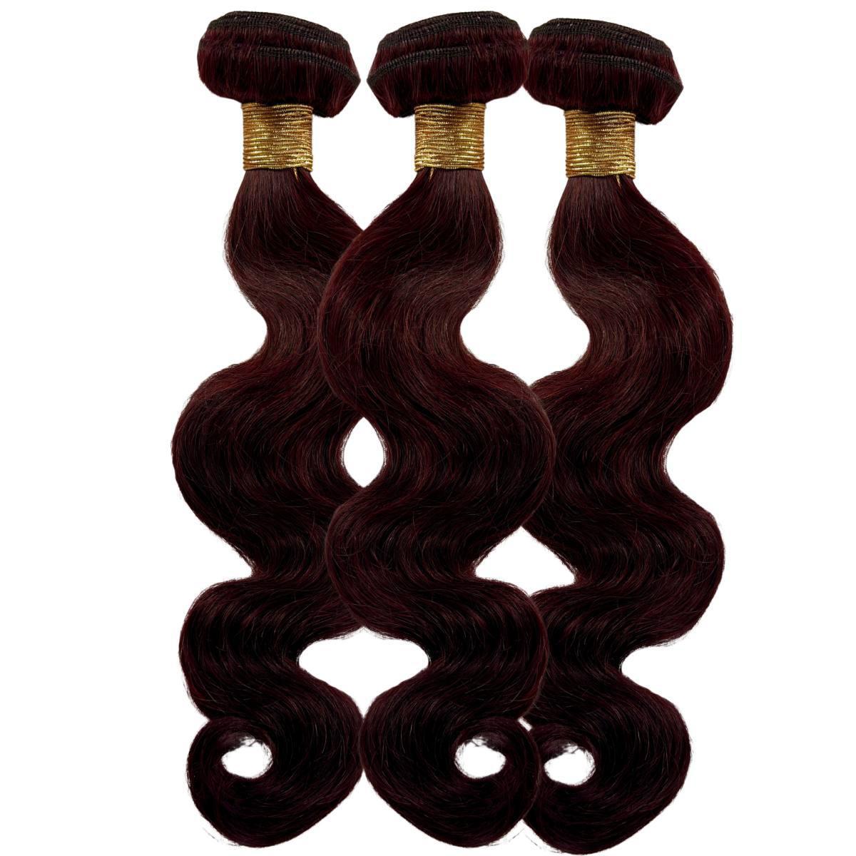 Burgundy Body Wave Human Hair Bundle Deal