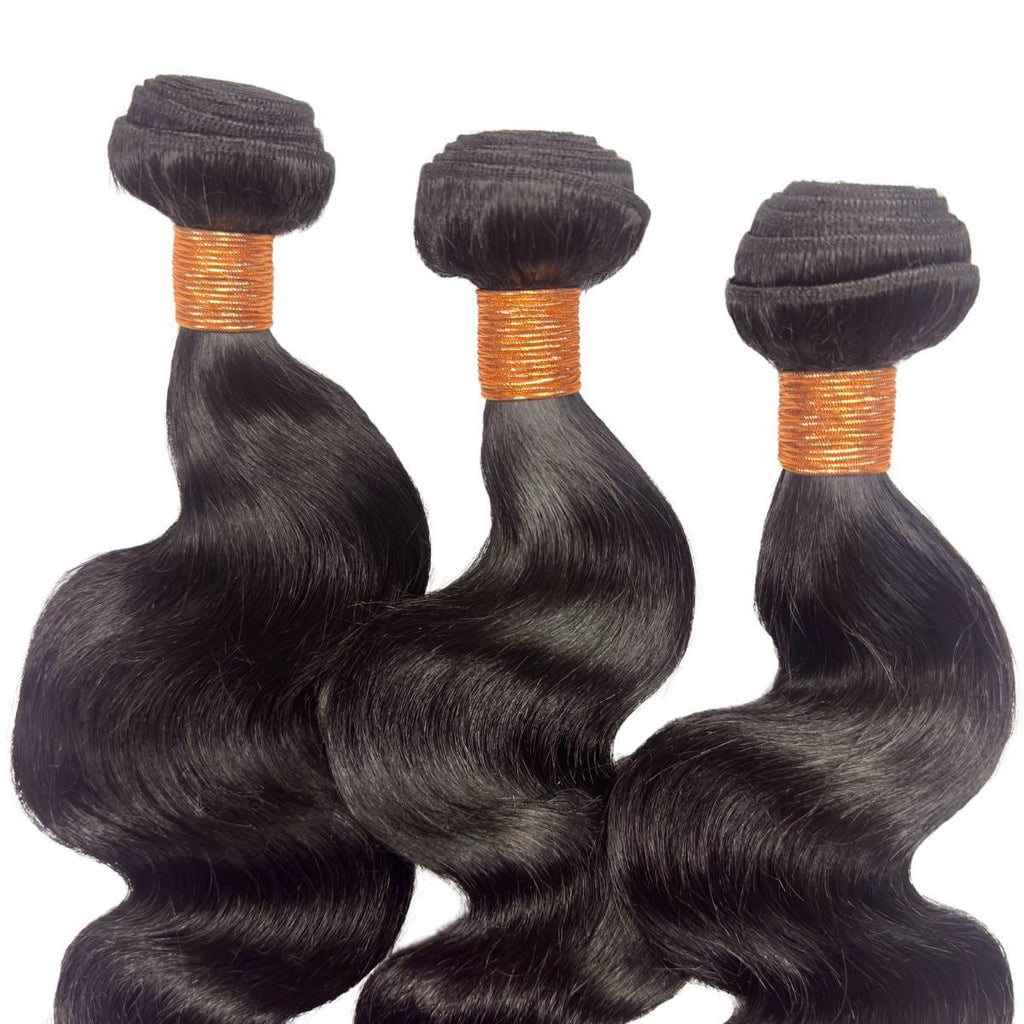 Jet Black Body Wave Human Hair Bundle Deal
