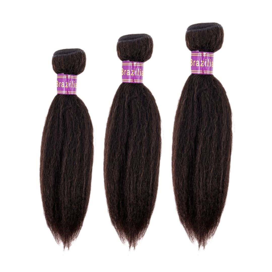 Kinky Straight Human Hair Bundle Deal