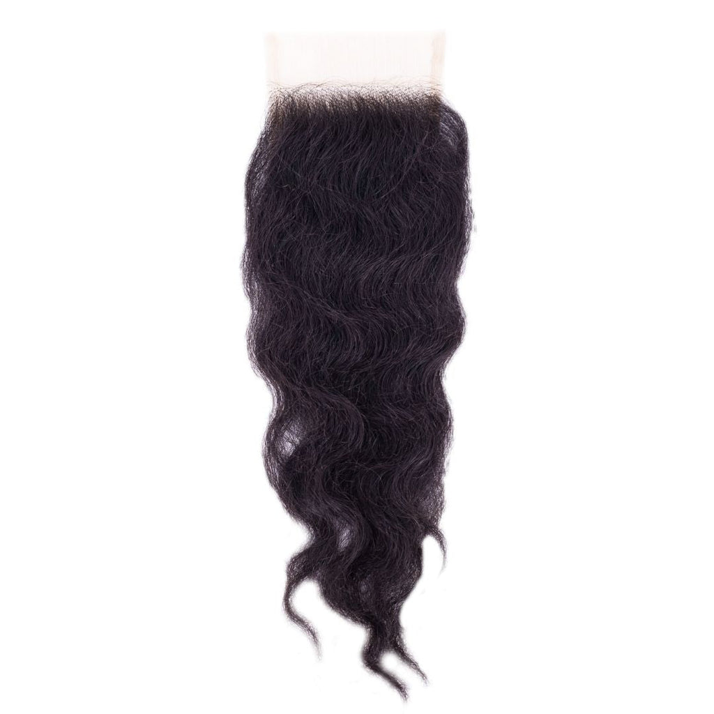 Raw Indian Curly 4x4 Transparent Lace Closure