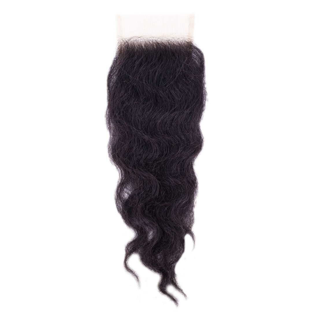 Raw Indian Curly 4x4 Transparent Lace Closure