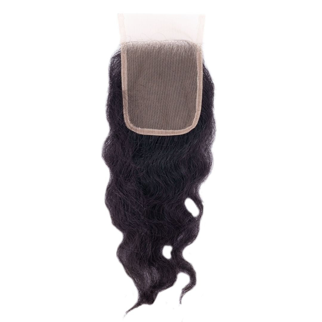 Raw Indian Curly 4x4 Transparent Lace Closure