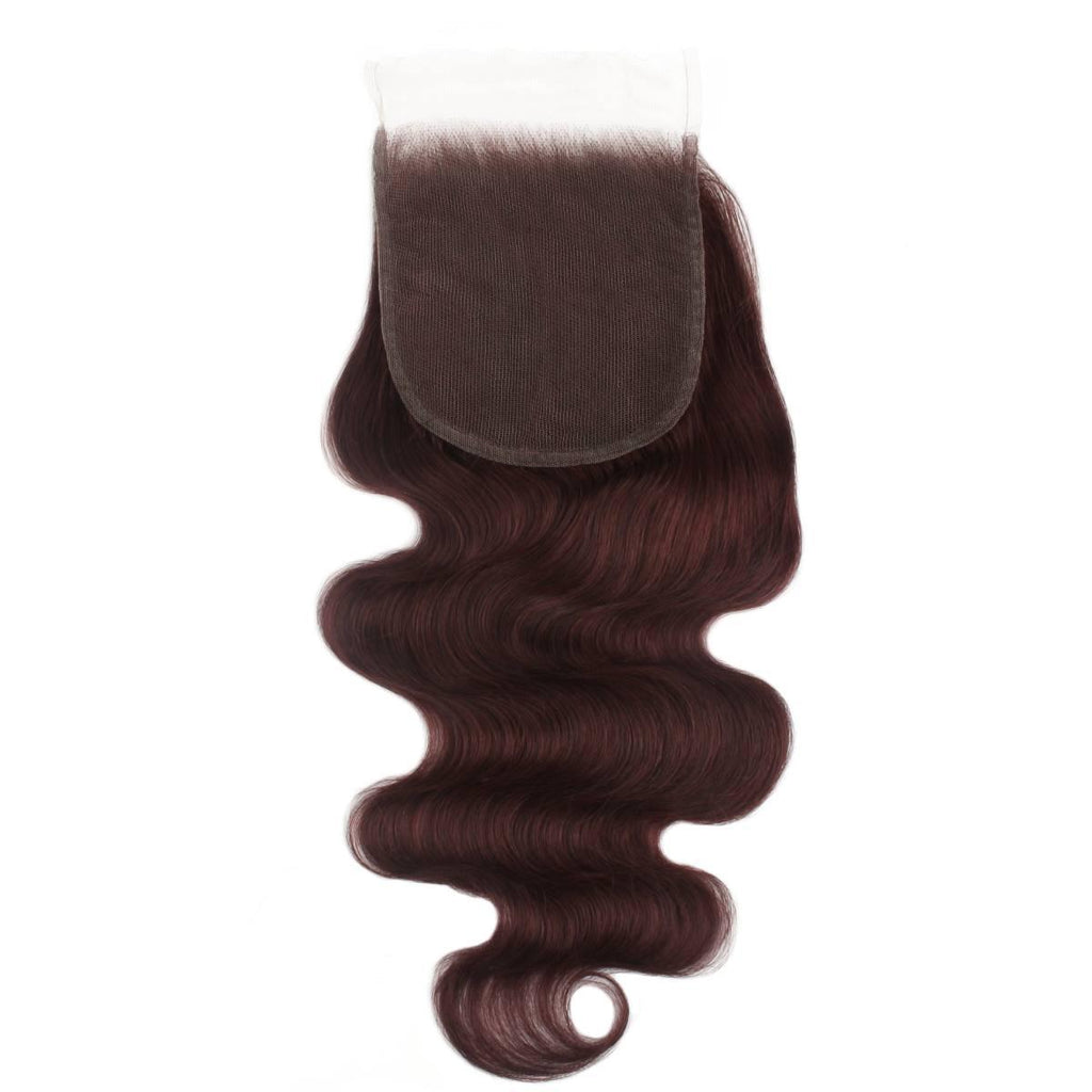 Burgundy Body Wave 5x5 HD Lace Closure